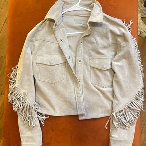 Free People Vegan Fringe Jacket